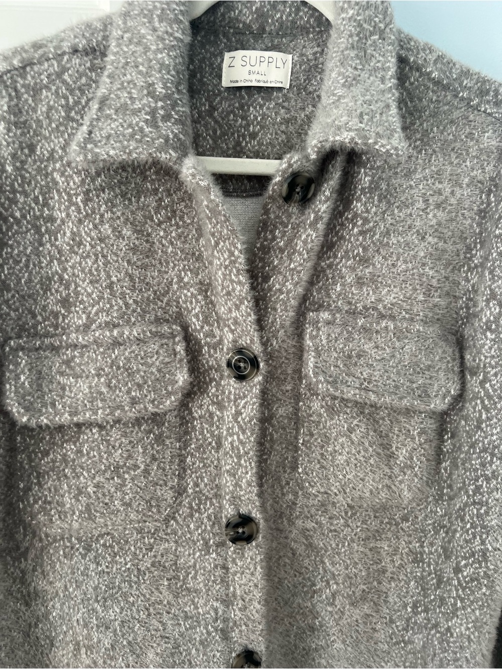 Z Supply Tucker Fleece Shirt Jacket- gray